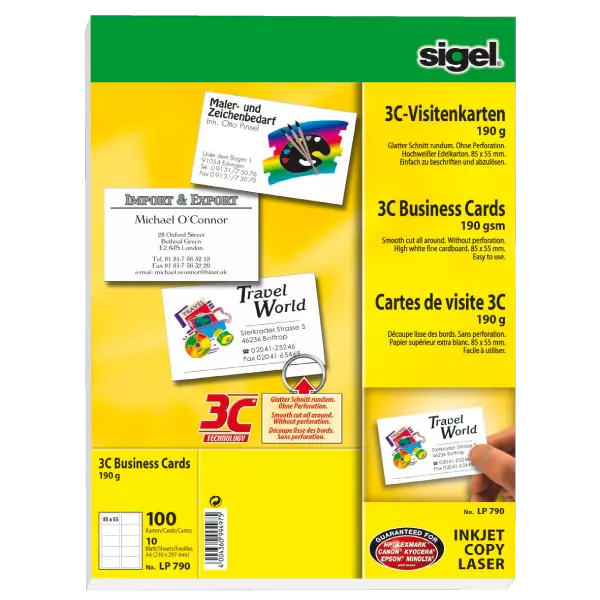 100 cartes de visite � imprimer