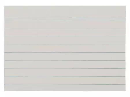 100 fiches papier recyclé 190g lignées