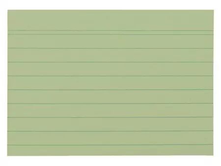 100 fiches papier recyclé 190g lignées