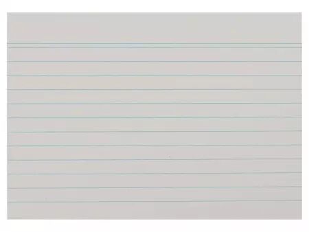 100 fiches papier recyclé 190g lignées