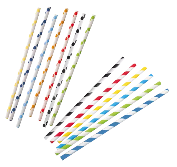 1000 pailles papier NATURE Star 197x6mm