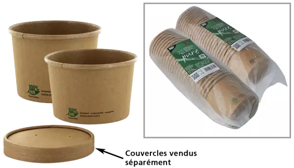 125 gobelets � soupe Pure, carton FSC