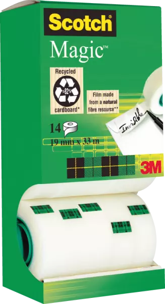 14 rouleaux adh�sif Scotch Magic Tape, 19 mmx33 m