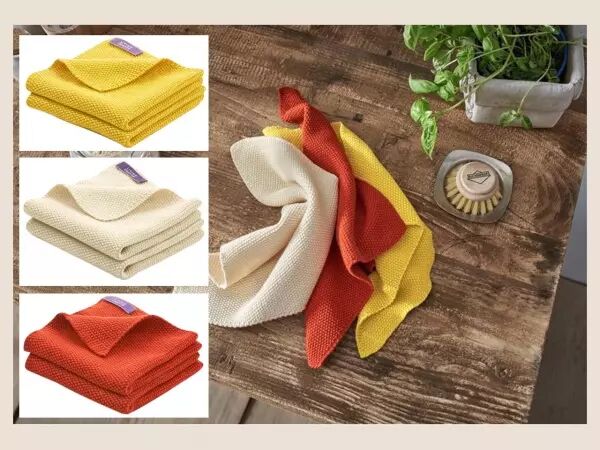 2 carr�s coton bio Juno 28 x 28 cm