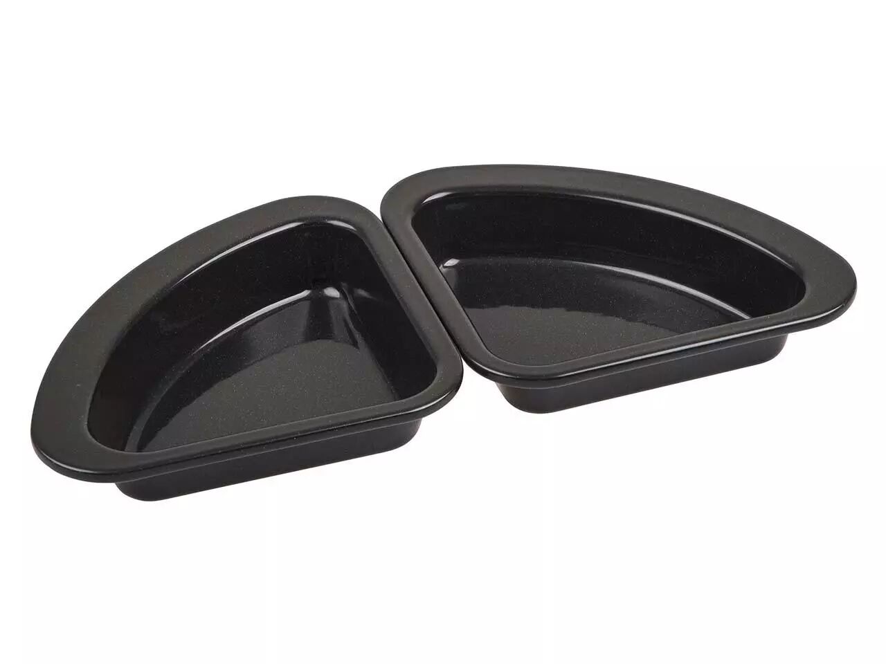 2 plats en t&ocirc;le &eacute;maill&eacute;s \ quart de cercle\ 