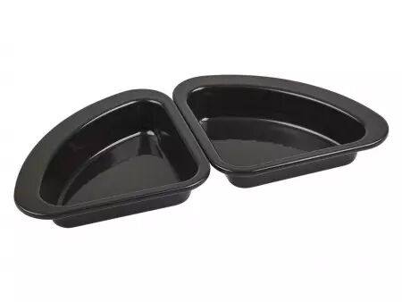 2 plats en t&ocirc;le &eacute;maill&eacute;s \ quart de cercle\ 