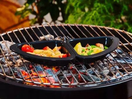 2 plats en t&ocirc;le &eacute;maill&eacute;s \ quart de cercle\ 