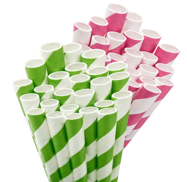 20 pailles en papier, biod�gradables