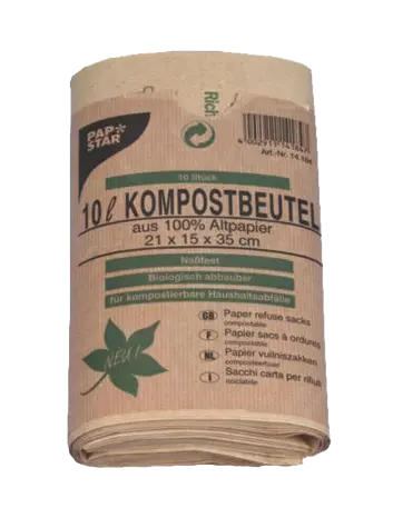 25 roul. de 10 sacs compost. papier recycl� 10l 350x210x150mm