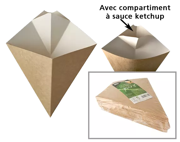 250 cornets � frites, carton FSC Pure