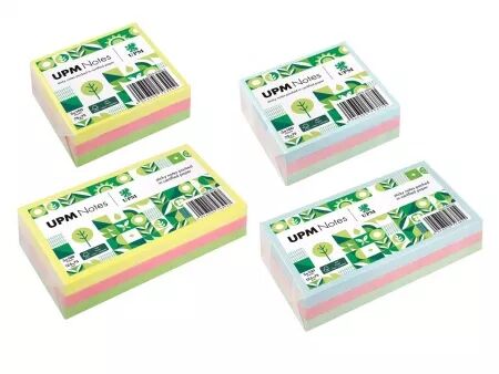 3 blocs de 100 notes adh&eacute;sives couleurs assortis