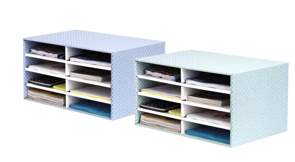 4 modules classement carton recycl�, 8 cases A4