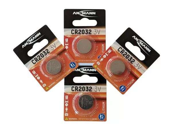 4 piles boutons CR2032 3V Ansmann