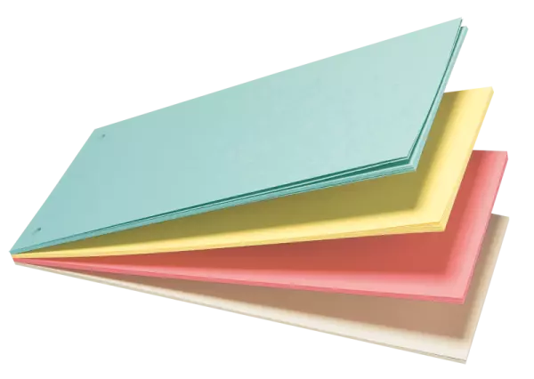 40 cartons intercalaires, assortiment bleu, jaune, rouge, vert
