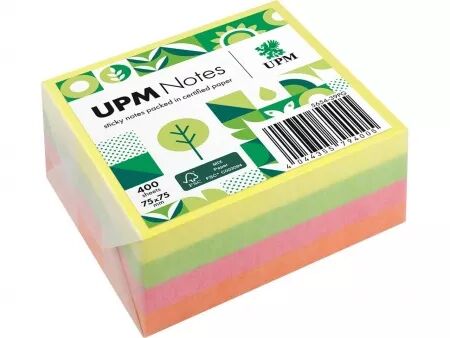 400 notes adhésives couleurs assortis 75 x 75