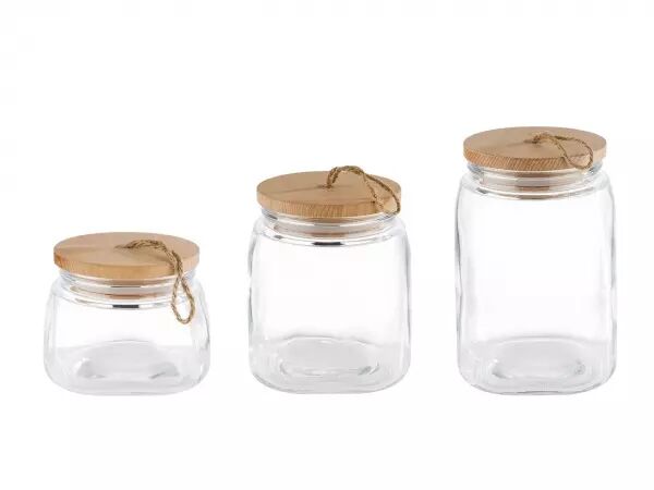 5 bocaux WOODY couvercle pin+silicone