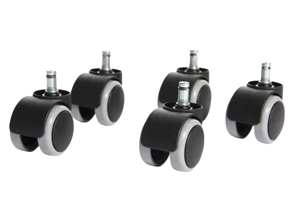 5 roulettes caoutchou. si�ges P70/P80/Balance/Support/Sitness