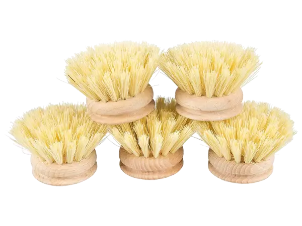 5 t�tes de rechange pour brosse vaisselle, bois FSC