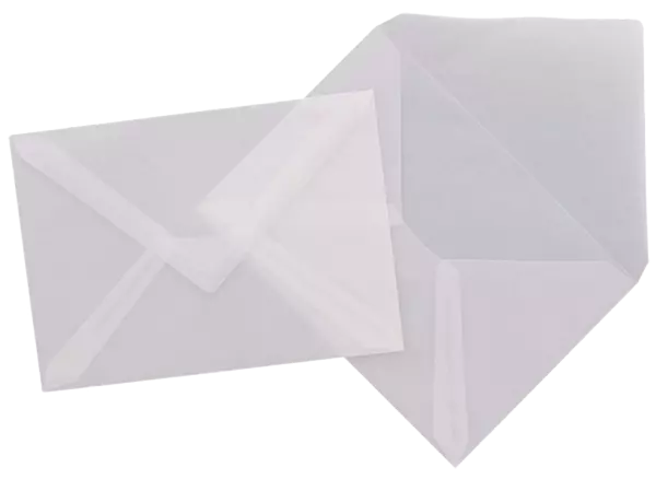 50 enveloppes C5 transparentes, rabat triangle gomm�, incolore