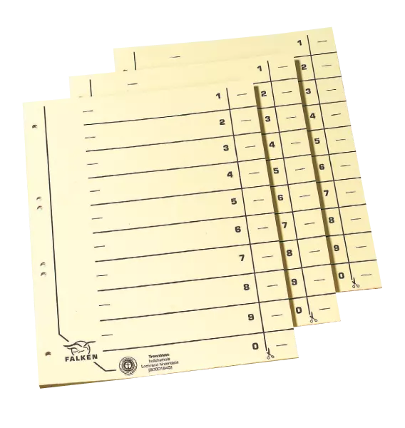 50 intercalaires A4 Manila 4 perforations, � d�couper, chamois