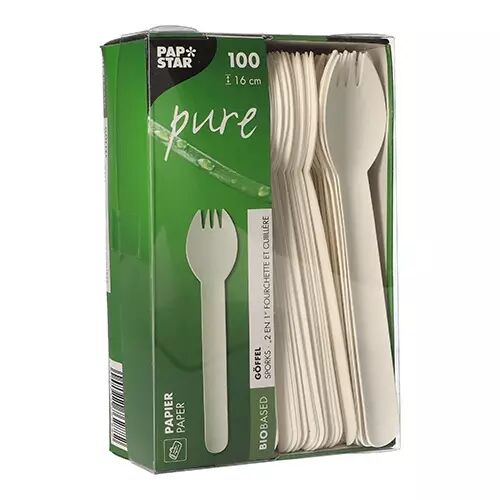 500 fourchettes et cuill�res 2en1 en carton \ pure\ 