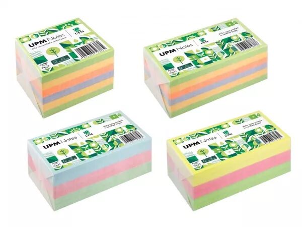 6 blocs de 100 notes adh�sives couleurs assortis