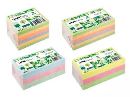 6 blocs de 100 notes adhésives couleurs assortis