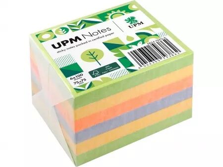 6 blocs de 100 notes adhésives couleurs assortis