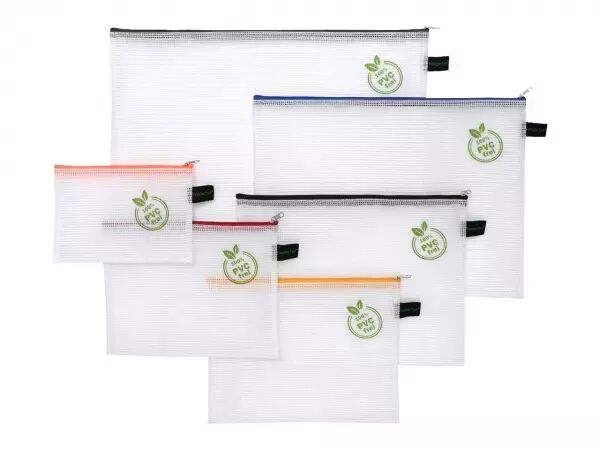 6 pochettes zipp�es Phat-Bag, couleurs assorties