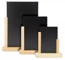 Ardoise de table avec base amovible en bois