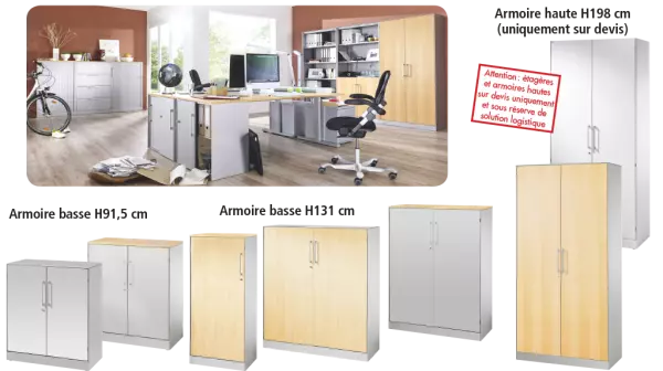 Armoire CONTACT 2 portes acier laqu�