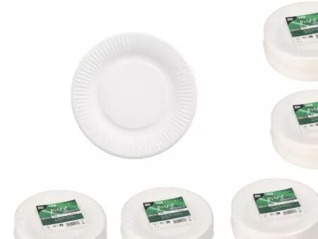 Assiettes en carton rondes certifi&eacute;