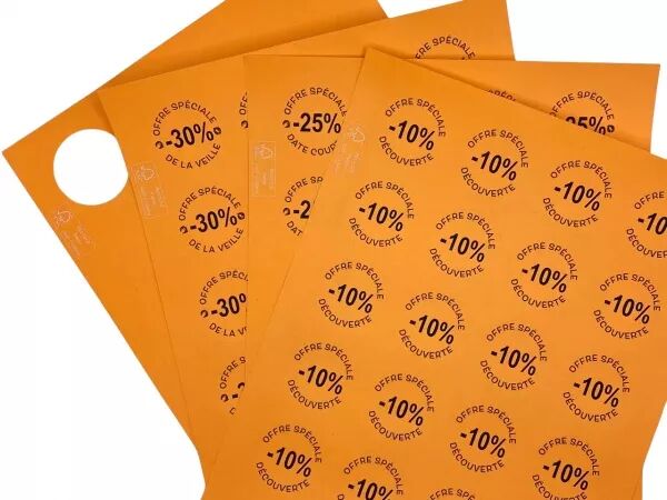 Autocollants orange pour \ Offre sp�ciale\ 