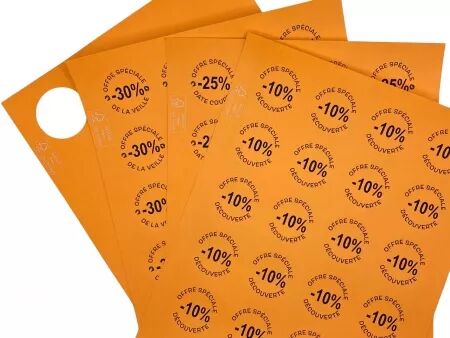 Autocollants orange pour \ Offre sp&eacute;ciale\ 