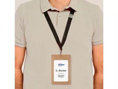 Badges nominatifs en carton XL Avery