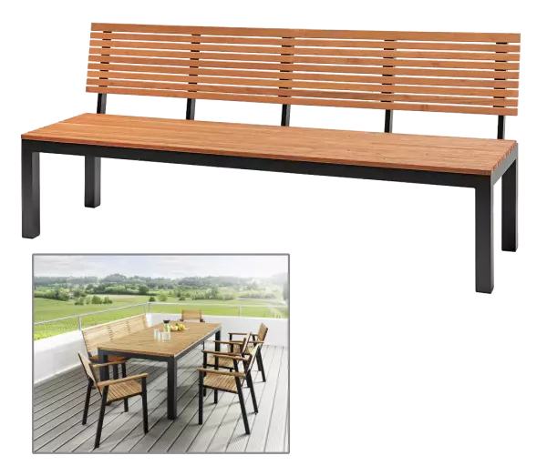 Banc de jardin bois FSC Sassa