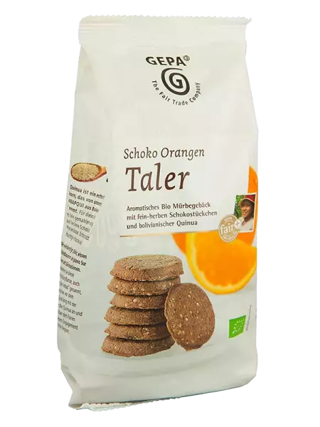 Biscuits bio orange chocolat, 125 g