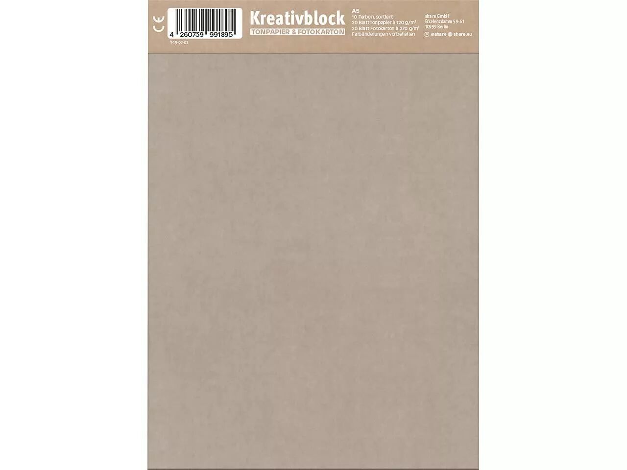 Bloc de papier cr&eacute;atif A5
