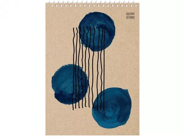 Bloc papier recycl� spirales,r�glure Dot, A6