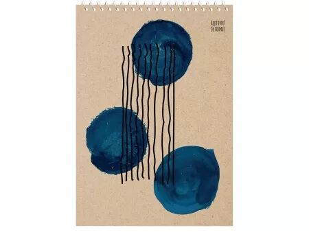 Bloc papier recycl&eacute; spirales,r&eacute;glure Dot, A6