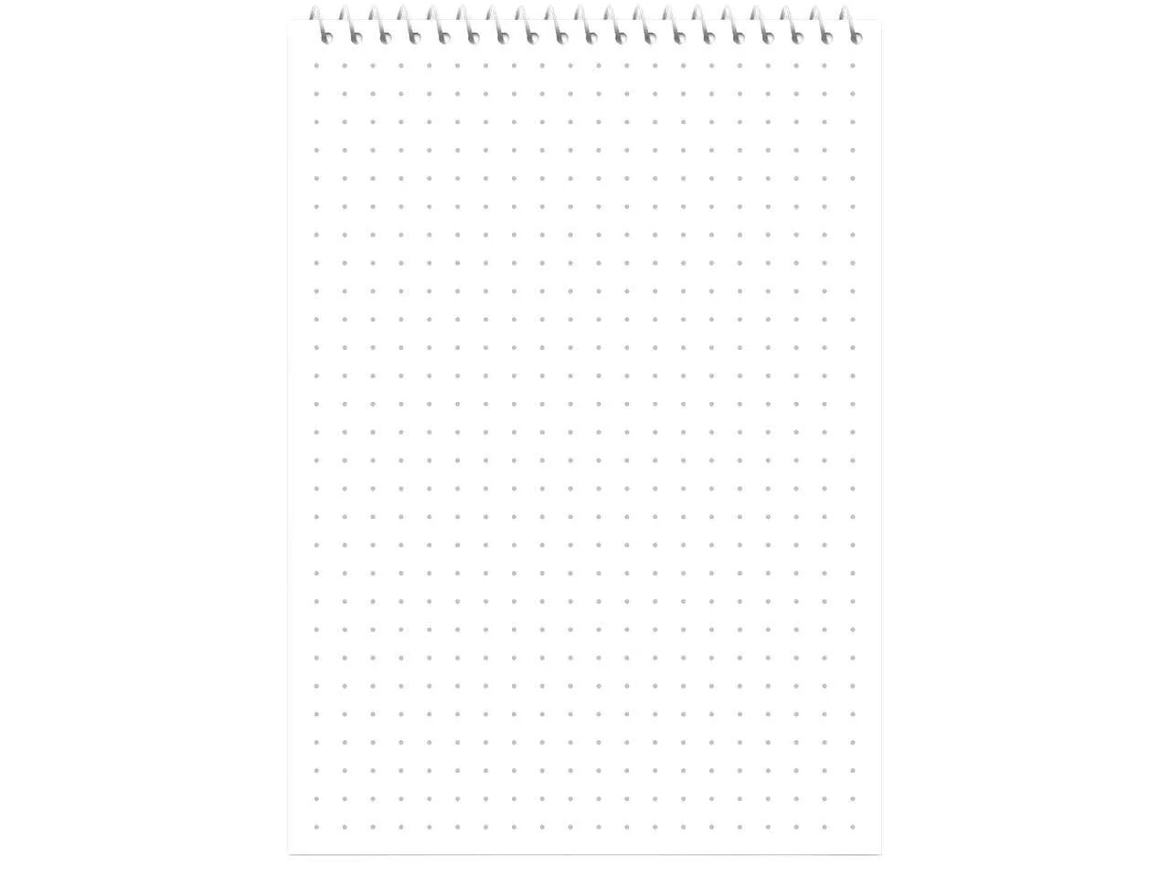 Bloc papier recycl&eacute; spirales,r&eacute;glure Dot, A6