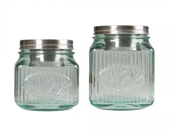 Bocal verre recycl� avec couvercle � vis Salad to go