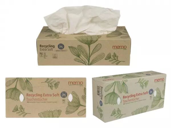 Bo�te de 100 mouchoirs en papier recycl� 4 �paisseurs