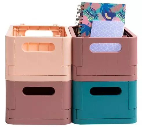 Bo�te de rangement pliable en plastic recycl� Smart Case Exacompta