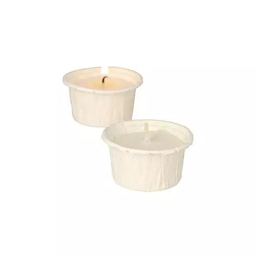 Bougie chauffe-plat �cologique, colza et st�arine v�g�tale dans une enveloppe de papier ignifug�