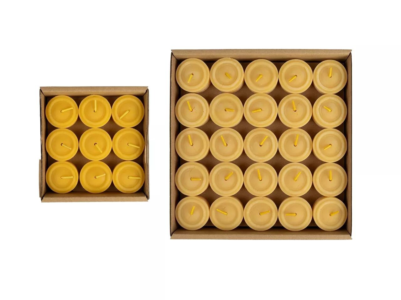 Bougies chauffe-plat en cire d\'abeille