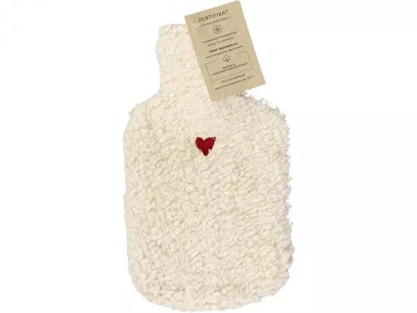 Bouillotte avec housse en coton biologique