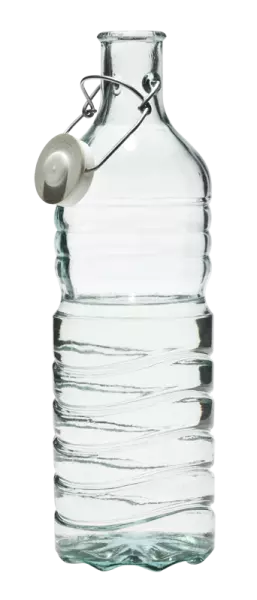Bouteille verre recycl� bouchon limonadier, fa�on eau min�rale