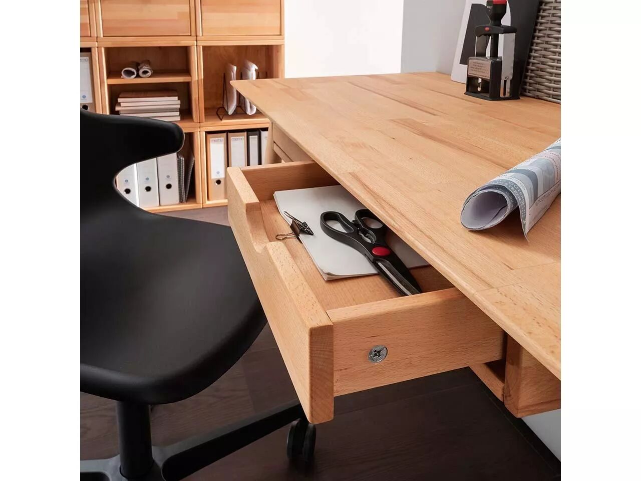 Bureau \ Bux Home\  c�ur de h&ecirc;tre