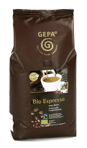 Caf� bio et �quitable en grain pour expresso Bio Espresso 1 kg